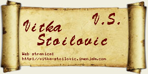 Vitka Stoilović vizit kartica